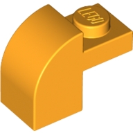 Lego kostka (kostička) 2x1x1 1/3 zakulacená nahoře, světle oranžová (6023185)